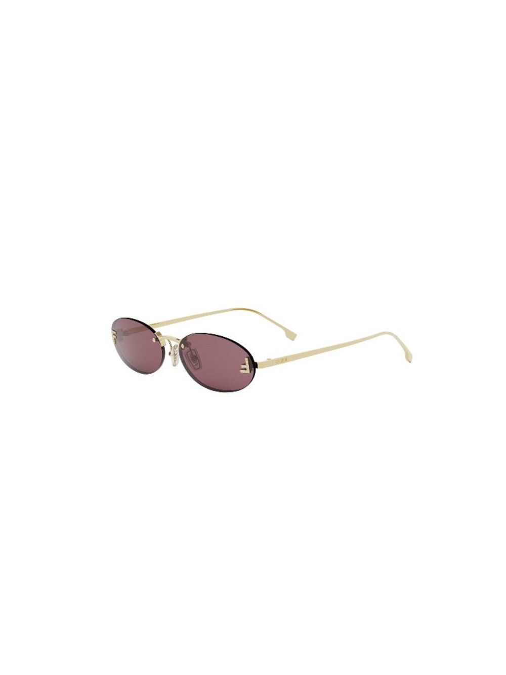 New FENDI Women's Sunglasses Metal Frame FIRST CRYSTAL FE4075US 30Y 54 Gold Oval